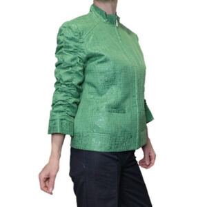 374.  VINTAGE  ERIN LONDON Blazer Bright green color 3/4 sleeves |L